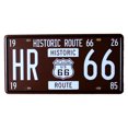 thumbnail image 1 of tredstone Old U.S. Rt. 66 License Plate For Retro Wall Decor Easy And Safe To Iron Vintage Metal Sign Milky white, 1 of 6
