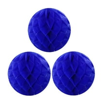 Wrapables® 12" Set of 3 Tissue Honeycomb Ball Party Decorations for Weddings, Birthday Parties, Baby Showers, and Nursery Décor, Navy