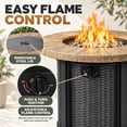 thumbnail image 4 of 30" Propane Fire Pit Table, SHINPT 50000 BTU Outdoor Fire Pit with Lid and Lava Rock, Outdoor Fire Table for Backyard, Garden, Gas Fire Pit for Outside, Patio, Add Ambience to Gatherings, 4 of 9