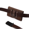 thumbnail image 6 of Water Resistant Universal Leather Belt Clip Loop Pouch Magnetic Lock Holster Case for 6.1-6.3 inch Phones, 6 of 7