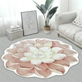 thumbnail image 4 of 3D Irregular Flower Ground Mat With A Diameter Of 60Cm Crystal Velvet - 1X Floor Mat, 4 of 5