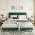 thumbnail image 2 of TEQIN Platform Bed Frame, Modern Bed Frame with Upholstered Headboard and Strong Metal Slats Support, No Boxing Spring Needed, Easy Assembly, 2 of 7