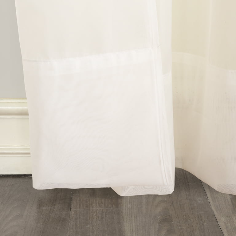 No. 918 Emily Sheer Voile Tab Top Curtain Panel, 59"x63" photo 4