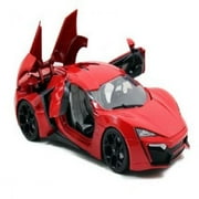 jada 1/18 scale fast & furious 7 lykan hypersport red diecast car model 97388