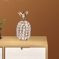 thumbnail image 2 of OUNONA Golden Crystal Pineapple Figurine Metal Leaves Tabletop Home Decor, 2 of 7