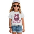 thumbnail image 2 of Taybagh Shirts for Teen Girls Family Short Sleeve Tee Bow Printed Cute Girls Clothes Size 10 12 Shirt for Holiday, 2 of 4