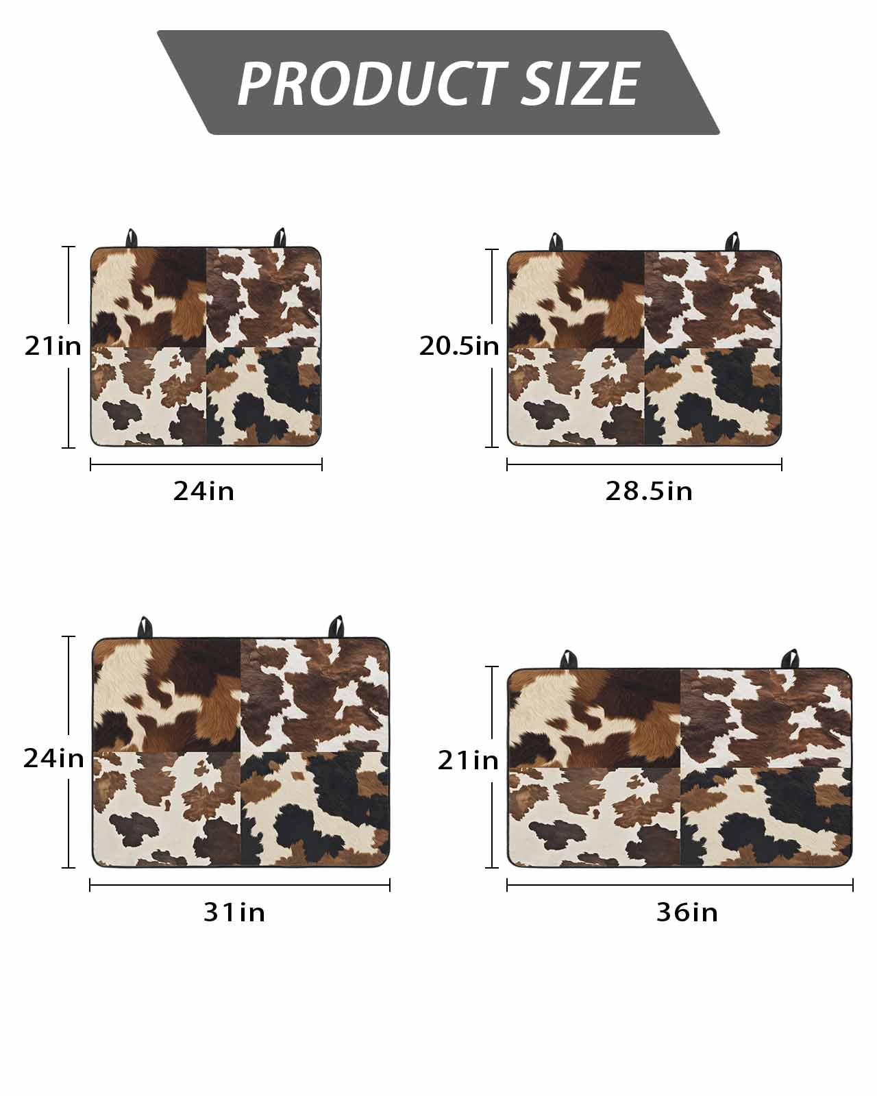 Stove Top Covers for Electric Stove, Cow Patterned Glass Stovetop Cover Protector, Vintage Farmhouse Abstract Country Western Induction Cooktop Protector Oven Mat for Kitchen Countertop 31"x24"