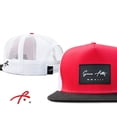 thumbnail image 2 of Gorra trucker Grace Folly roja y negra con cierre snapback y malla, 2 of 7