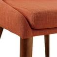 thumbnail image 6 of Allora Mid-Century Modern Fabric Dining Accent Chair in Orange (Set of 2), 6 of 8