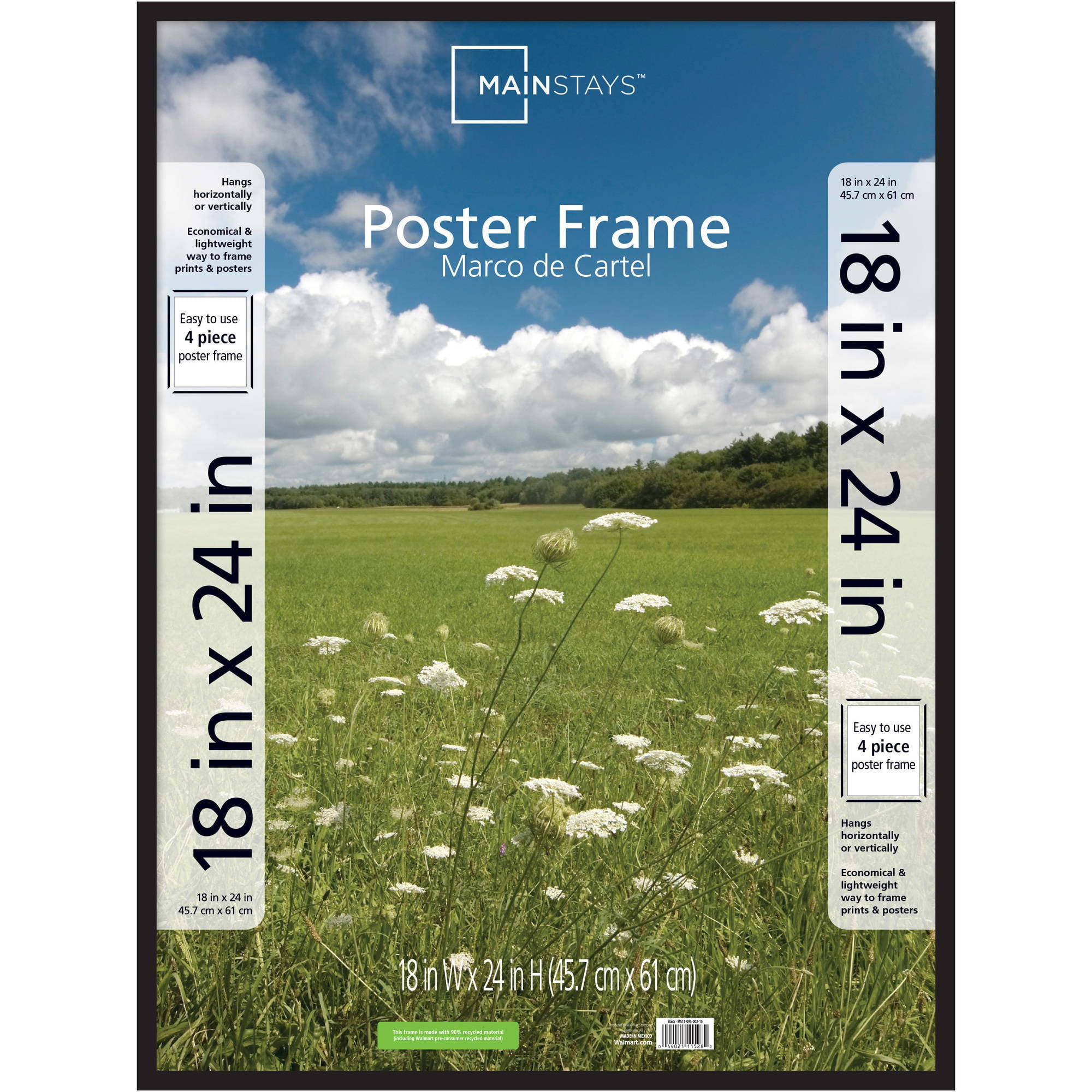DAX Plastic Poster Frame, Traditional Clear Plastic Window ...