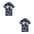 thumbnail image 2 of Jumpingount Camisa de hombre de manga corta de moda informal suelta impresa vacaciones Palm Breasted ropa de playa de gran tamaño para fiesta Type7 NO7, 2 of 6
