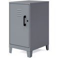 thumbnail image 1 of Space Solutions 27.5"H 2 Shelf Mini Metal Storage Locker Cabinet Silver, 1 of 10