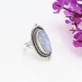 thumbnail image 7 of JAY JOOLS Moonstone Ring Sterling Silver Oval Gemstone Statement Jewelry for Women, 7 of 7