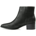 thumbnail image 3 of Journee Womens Sadiya Inside Zip Stacked Heel Booties, 3 of 10