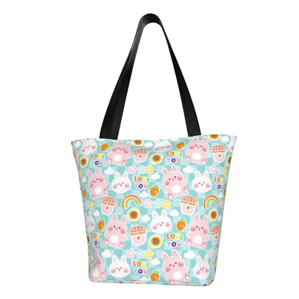 Easygdp Love You Rabbit Bolso de Hombro para Mujer, Bolso Bandolera y Cartera de Mano Elegante para Uso Diario