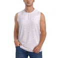 thumbnail image 2 of Fotbe Men's Kawaii Cat Paw Print Men's Sleeveless Muscle Tank Tops Casual T-Shirts for Gym Workout Beach-Large, 2 of 8