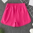 thumbnail image 5 of ZHOGXU Kids Baby Girls Summer Sports Shorts Elastic Waist Solid Color Breathable Lightweight Fashion Shorts For Casual Daily Wear ,Hot Pink,6-7 Years, 5 of 9