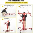 thumbnail image 2 of Heavy-Duty 11' Drywall Lift Hoist - Effortless Construction Tool with Rolling Caster Wheels & Lockable Jack - Perfect for Quick & Accurate Drywall Installation (Red), 2 of 13