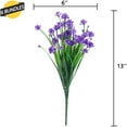 thumbnail image 2 of 24 Bundles Artificial Flowers Lotus Outdoor Fake Flowers for Decoration UV Resistant No Fade Faux Plastic Plants Garden Porch Window Box Décor (Orchid), 2 of 5