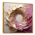 thumbnail image 2 of Designart "Luxurious Gold & Pink Pottery Spirals" Abstract Spirals Floater Framed Wall Art Prints, 2 of 5