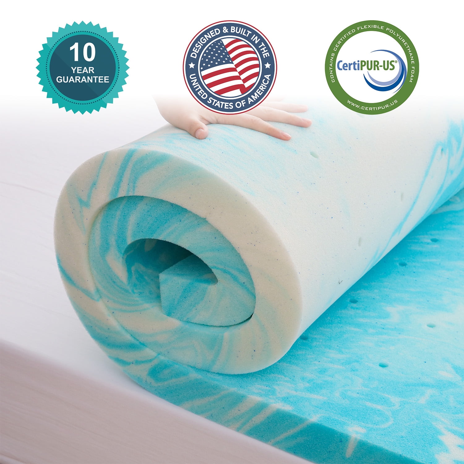 3 Inch Mattress Topper, Twin Gel Memory Foam Mattress Topper in a Box