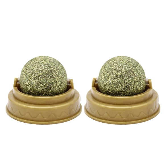 2 piezas de crema nutritiva comestible de hierba gatera para gatos, caramelo sólido para lamer, snack saludable para gatos, bola dulce energética.
