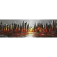 thumbnail image 2 of Atelier B Art Studio 18x9 White Modern Wood Framed Museum Art Print Titled - Abstract Red Skyline, 2 of 4