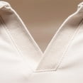 thumbnail image 4 of Ceisia Men's Short Sleeve Casual Solid Tencel Shirt V-Neck Business Dolphin Collar Relaxed Top Gifts for Father Beige M, 4 of 8