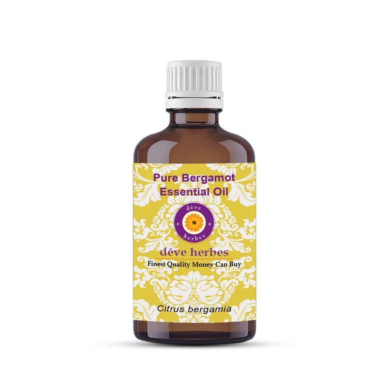 Deve Herbes Pure Bergamot Essential Oil (Citrus bergamia) Steam Distilled, Natural & Aromatherapy Use 100ml