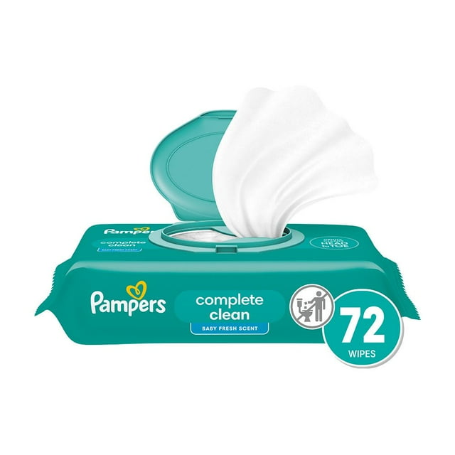 Pampers Complete Clean Baby Wipes - Fresh Scent. 1 Flip-Top Pack (72 Wipes Total)