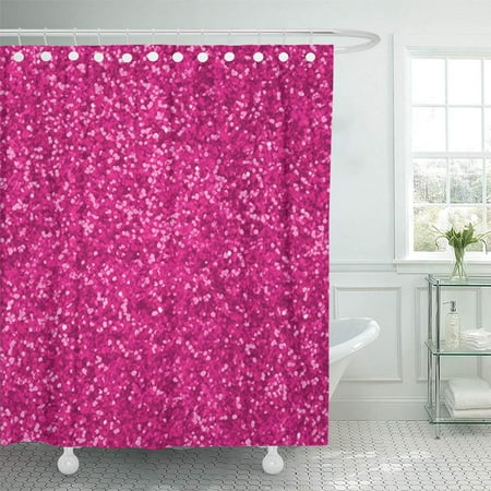 Yusdecor Girly Hot Pink Faux Look Sparkly Sparkles Bling Bathroom Decor Bath Shower Curtain 60x72 Inch Walmart Canada