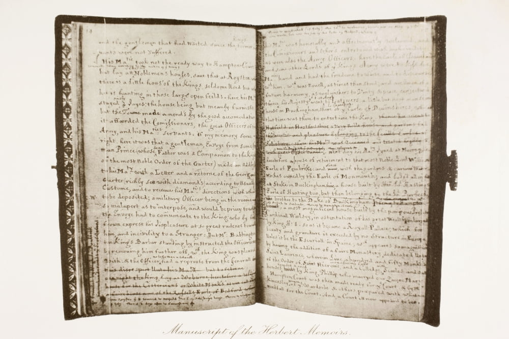 Manuscript Of The Threnodia Carolina Or Memoirs Of The Two Last Years Of The Reign Of King Charles I By Sir Thomas Herbert From Memoirs Of The Martyr King By Allan Fea Published 1905 Canvas Art - Ken