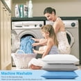 thumbnail image 3 of Aship Cooling Pillowcases 2 Pack, Q-max 0.55 Japanese Arc-Chill Fiber, Oeko-Tex Certified, Super Soft & Cooling for Hot Sleepers, Hidden Zipper, Machine Washable, Stretch for King 20''x36'', Blue, 3 of 7