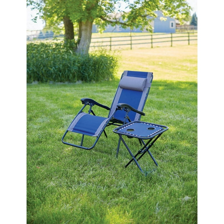 8515066 ZERO GRAV CHAIR NVYBLU Living Accents Navy Blue Zero Gravity Relaxer Chair