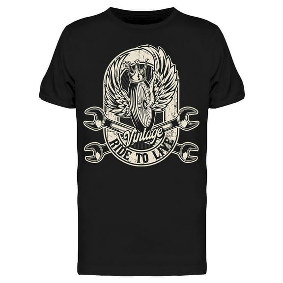 Banner. Ride To Live T-Shirt Men -Image by Shutterstock, Male 3X-Large