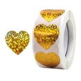 thumbnail image 1 of Rollo de 500 pegatinas de corazón con diseño de granja, navideñas, de papel adhesivo. Estilo C, 1 of 9