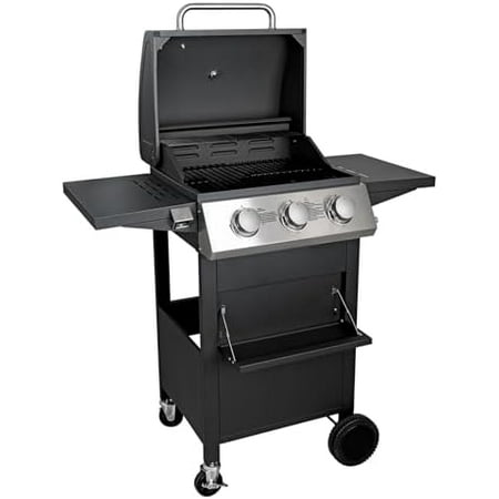 3 Burner Gas Grill, 30000 BTU Propane BBQ Grill for Summer Cook/Camp/Gift, Stainless Steel Barbecue Grill for Patio/Deck/Backyard$$Garden & Patio