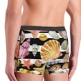 thumbnail image 4 of Rateoe Sea Shell Mens Boxer Briefs Poly Spandex Performance Boxer Briefs Underwear Hem Boxer Briefs - X-Large, 4 of 8