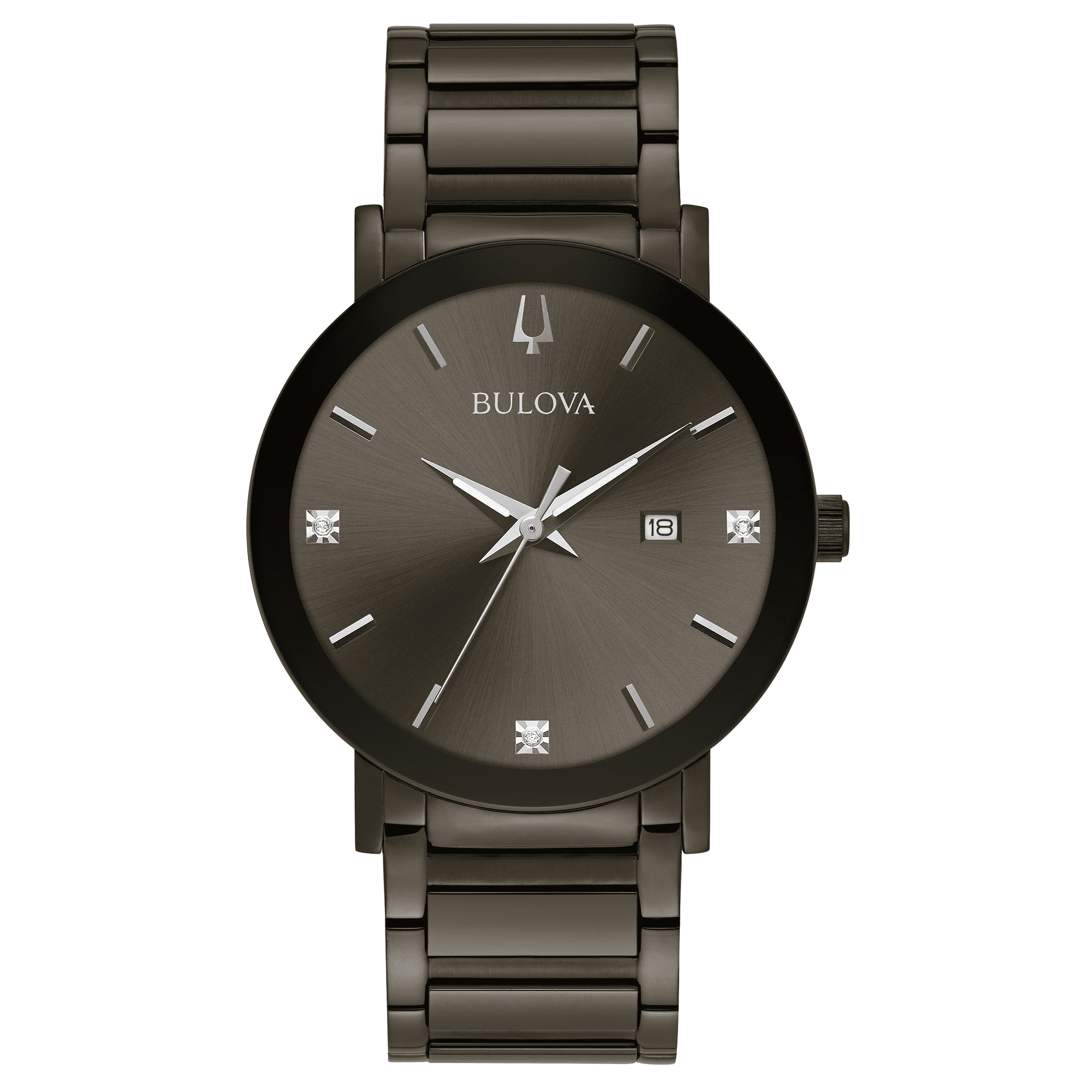 Bulova Men's Black Ion Modern Diamond Watch 98D144 - Walmart