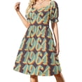 thumbnail image 1 of Vestido de manga corta, vestido largo para mujer, vestido de verano para mujer 2025, 1 of 8