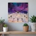 thumbnail image 6 of Night Sky Stars Wooden Wall Clock Silent Non Ticking, Shooting Star Cloud Galaxy Square Wall Clocks Battery Operated, Decor Clock for Home Office, Living Room, Kitchen, 12 Inch, 6 of 9