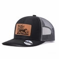 thumbnail image 5 of Vergiac Tiger In Floral Graphic Leather Patch Trucker Hat, Men Adjustable Breathable Mesh Baseball Cap for Outdoor Travel Daily Casual Outfits, 5 of 6