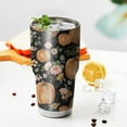 thumbnail image 3 of 30oz Fall Pumpkins and Flowers Pattern Tumblers Stainless Steel Tumbler with Lid and Straw,Vacuum Insulated Double Wall Travel Tumbler Cups Mug with Cleaning Brush for Coffee,Tea, 3 of 7