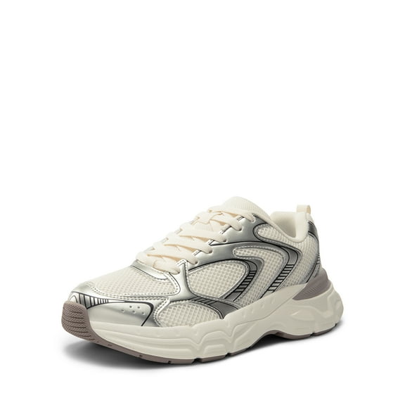 DREAM PAIRS Women's Platform Chunky Fashion Sneakers Walking Lace-Up Celi Comfortable Y2K-style Sneakers Workout Sport Work Casual Tennis Shoes