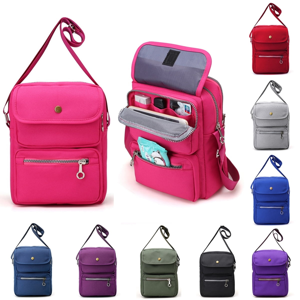 Meigar Women Nylon Travel Crossbody Shoulder Bag Passport Handbag Satchel Purse Meigar Women Nylon Travel Crossbody Shoulder Bag Passport Handbag Satchel Purse