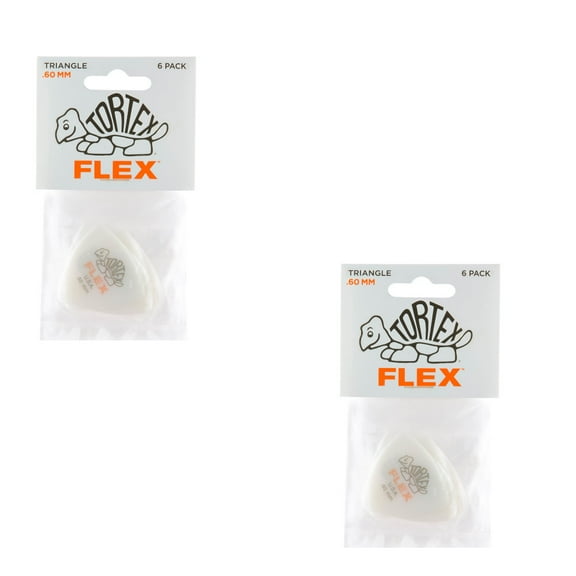 Dunlop Guitar Picks Flex Triangle 12 Pack .60 MM Light (456P)