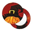 thumbnail image 2 of Haiem Halloween Pumpkin Cushion Round Bar Chair Seat Cover Bar Chair Cushion Covers Elastic Washable Bar Chair Cover,Protects from Scratches and Stains-14 inch, 2 of 7