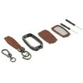 thumbnail image 3 of MYG Zinc Alloy Leather Remote Key Fob Cover Case For Toyota for Tundra for Corolla, 3 of 9