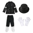 thumbnail image 2 of Mnyotv Sequins Clothing 4Pcs Set Boys Performance Dance Clohtes Halloween Outfits for Kids Size 6-8 Years, 2 of 9