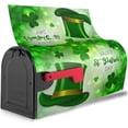 thumbnail image 4 of Happy St Patricks Day Mailbox Covers Magnetic Standard Size 18 X 21 Inch Green Shamrock Mailbox Wraps Mailbox Decals Post Letter Box Cover for Holiday Garden Yard Decor, 4 of 6